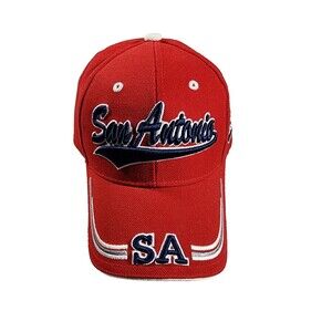 San Antonio SA Texas Red Adjustable Hat